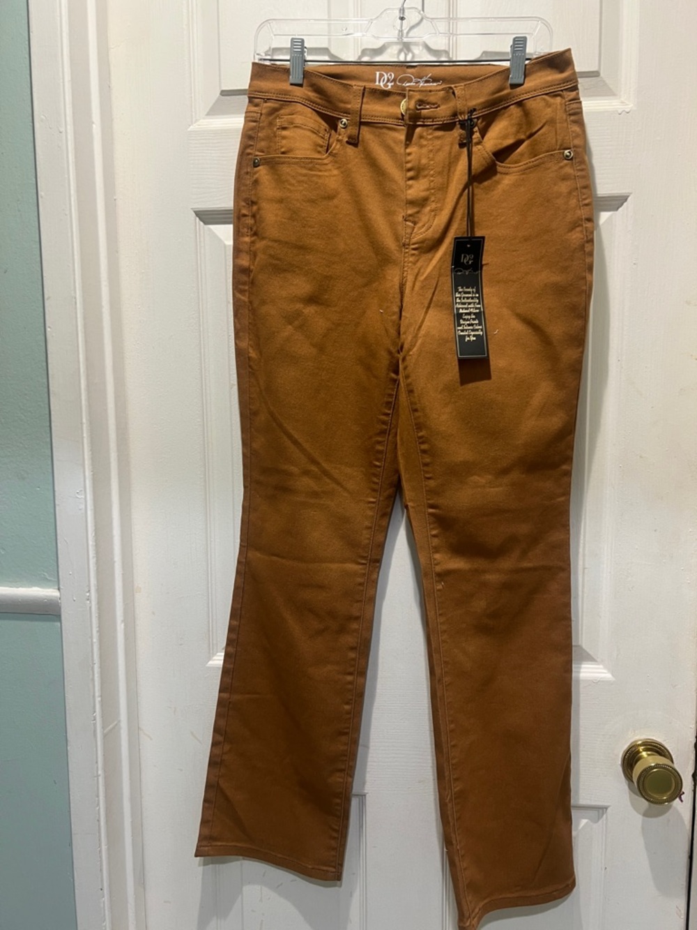 DG2 by Diane Gilman Caramel Brown Flare Jeans